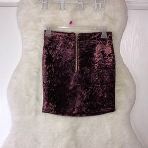 Cute Velvet burgundy skirt for the fall